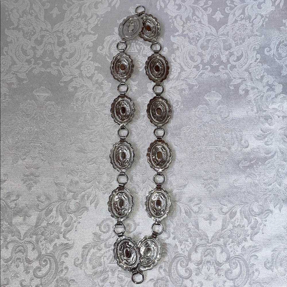 Vintage Concho Silver & Turquoise Belt. 32” length - Picture 5 of 6